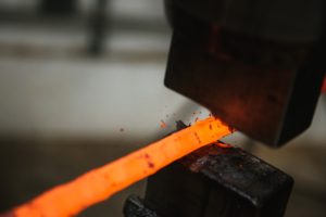 Red hot steel